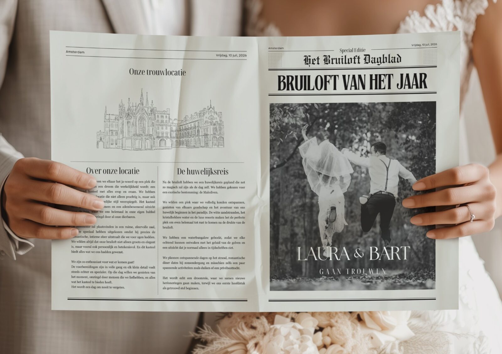 TK. Bruid & Bruidegom trouwkrant